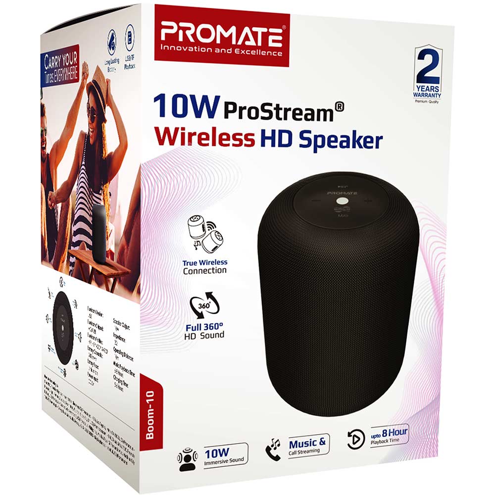 Портативная акустика PROMATE Boom-10 Black (boom-10.black) Тип портативная акустика