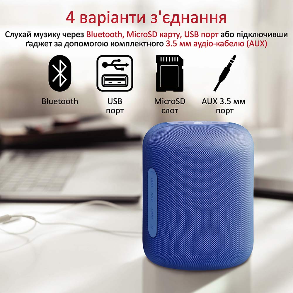 Портативная акустика PROMATE Boom-10 Blue (boom-10.blue) Коммуникации Bluetooth