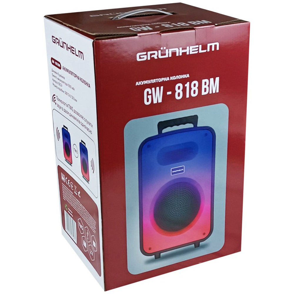 В интернет магазине Портативная акустика GRUNHELM GW-818-BM (127197)