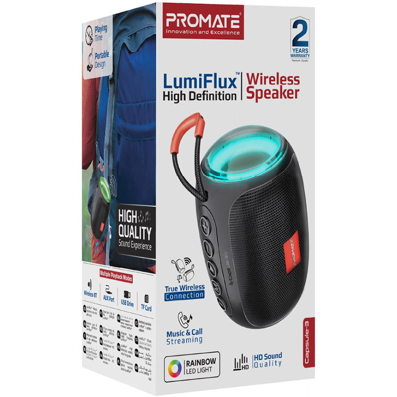 Заказать Портативная акустика PROMATE capsule-3.black