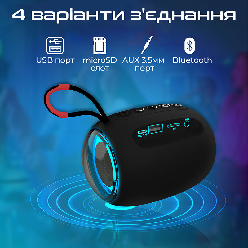 Портативная акустика PROMATE capsule-3.black Частотный диапазон 70 - 18000