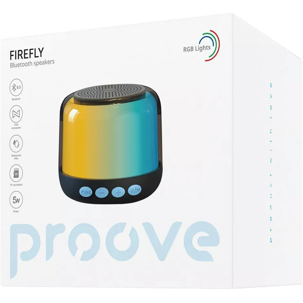 Портативна акустика PROOVE Firefly 5W Black (55763) Потужність 5