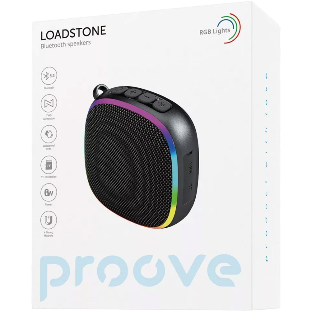 Портативна акустика PROOVE Loadstone 6W Black (55832) Формат 1.0