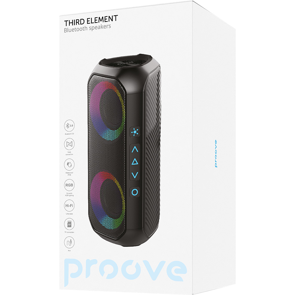Фото Портативная акустика PROOVE Third Element 20W Black (52030)