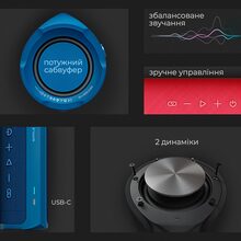 Портативна акустика HIFUTURE Ripple 30W Blue (ripple.blue.)