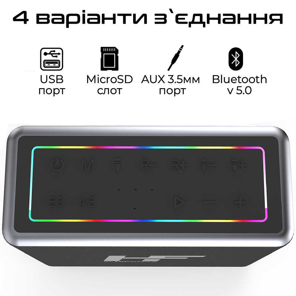 Портативная акустика HIFUTURE Musicbox 100W Black (musicbox.black) Формат 2.2