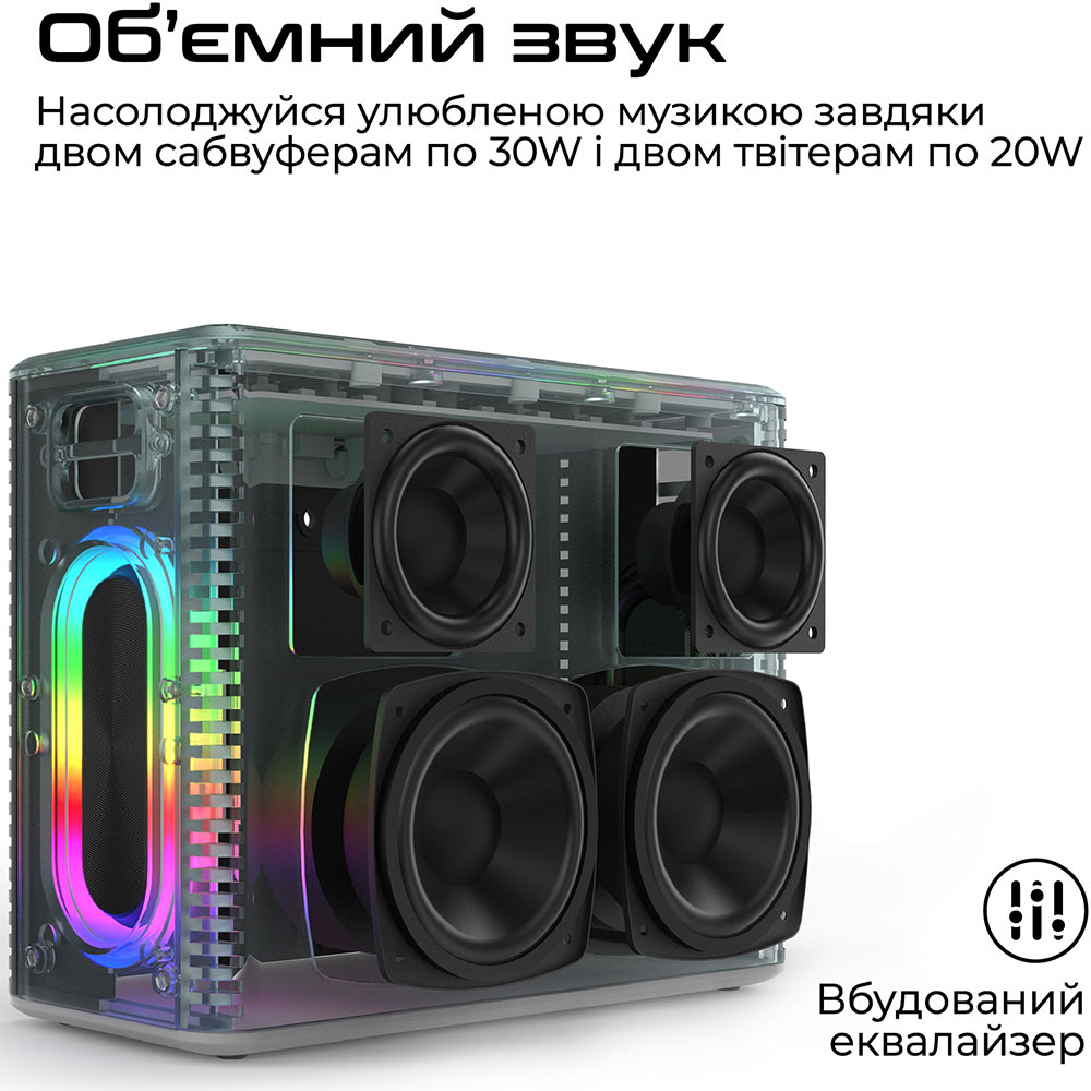 Портативная акустика HIFUTURE Musicbox 100W Black (musicbox.black) Тип портативная акустика