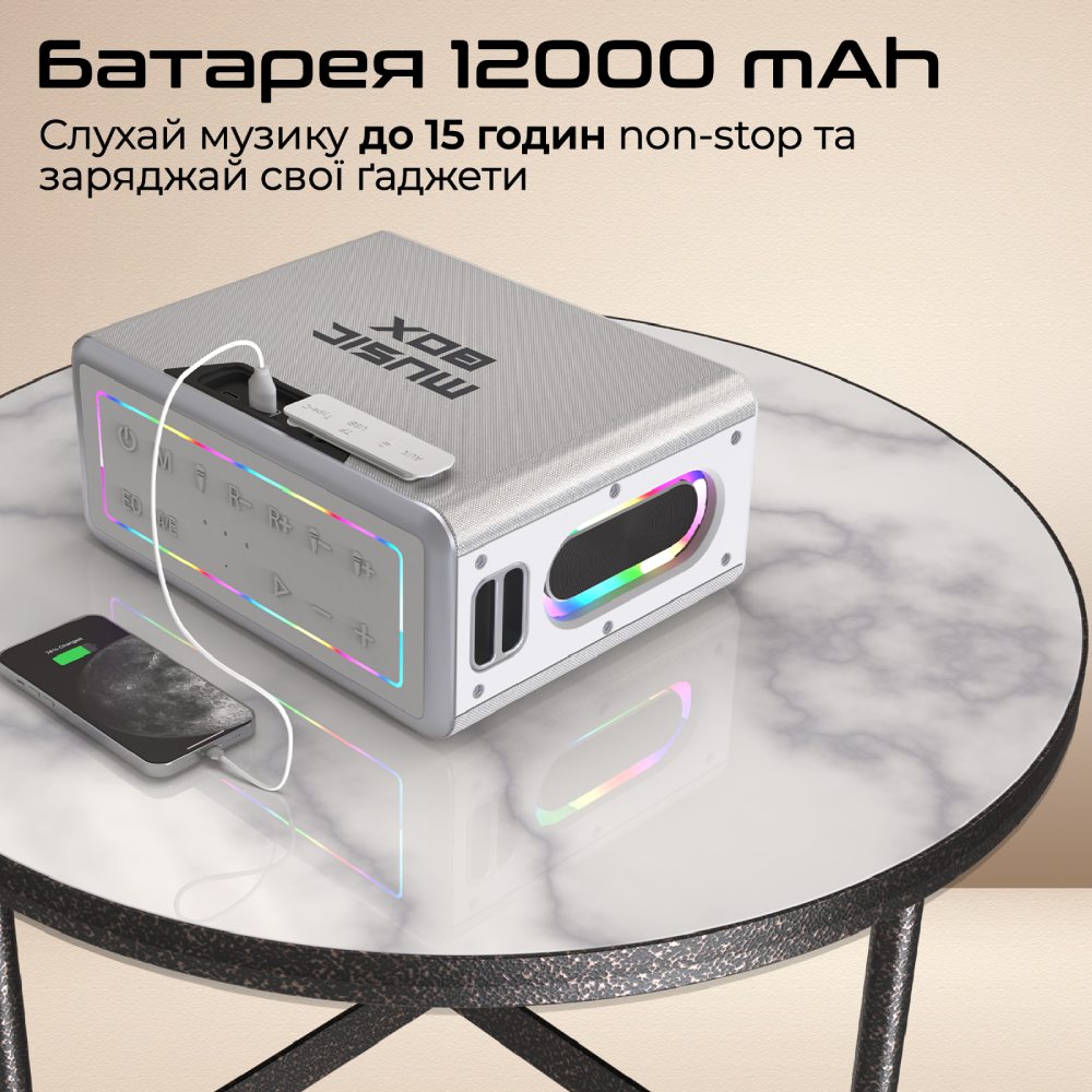 Портативная акустика HIFUTURE musicbox.silver Тип портативная акустика