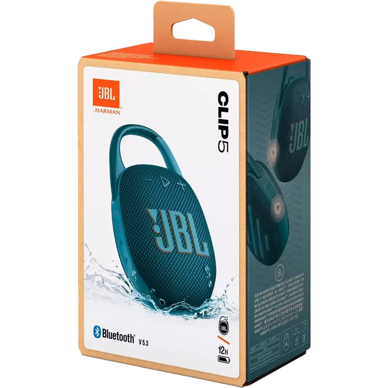 Зображення Портативна акустика JBL Clip 5 Blue (JBLCLIP5BLU)