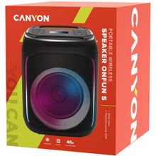 Портативна акустика CANYON OnFun 5 Partybox 40W RGB Black (CNE-PBSP5)