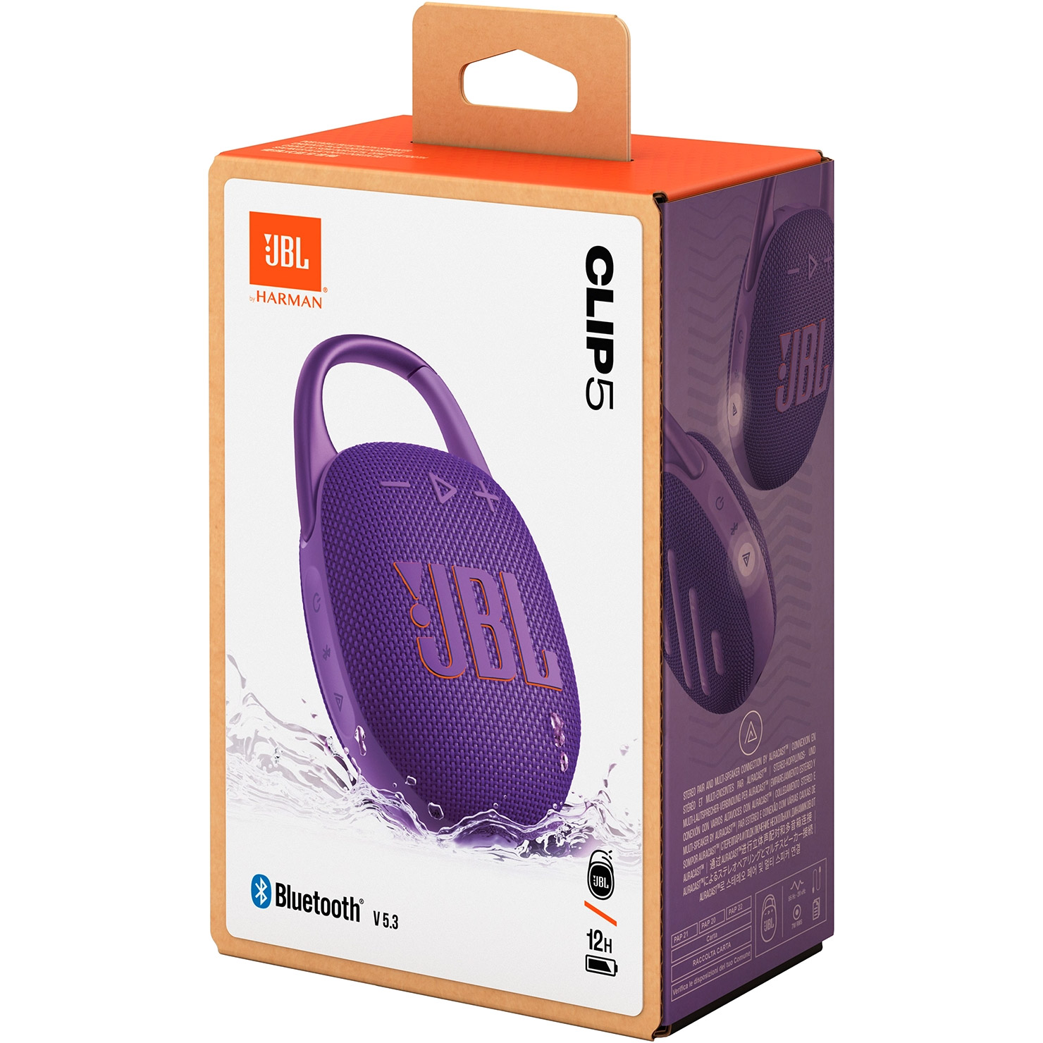 Покупка Портативна акустика JBL Clip 5 Purple (JBLCLIP5PUR)