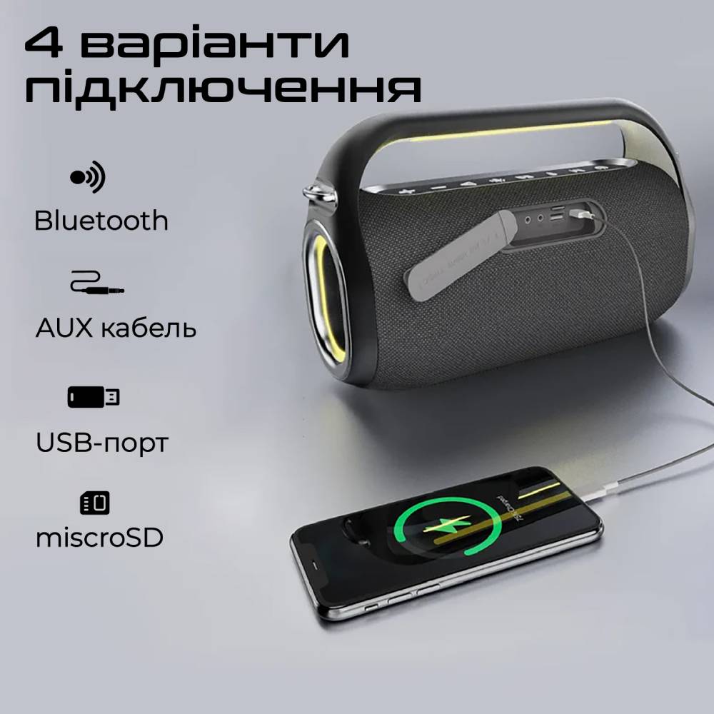 Замовити Портативна акустика HIFUTURE Musicbox 100 Black (musicbox100.black)