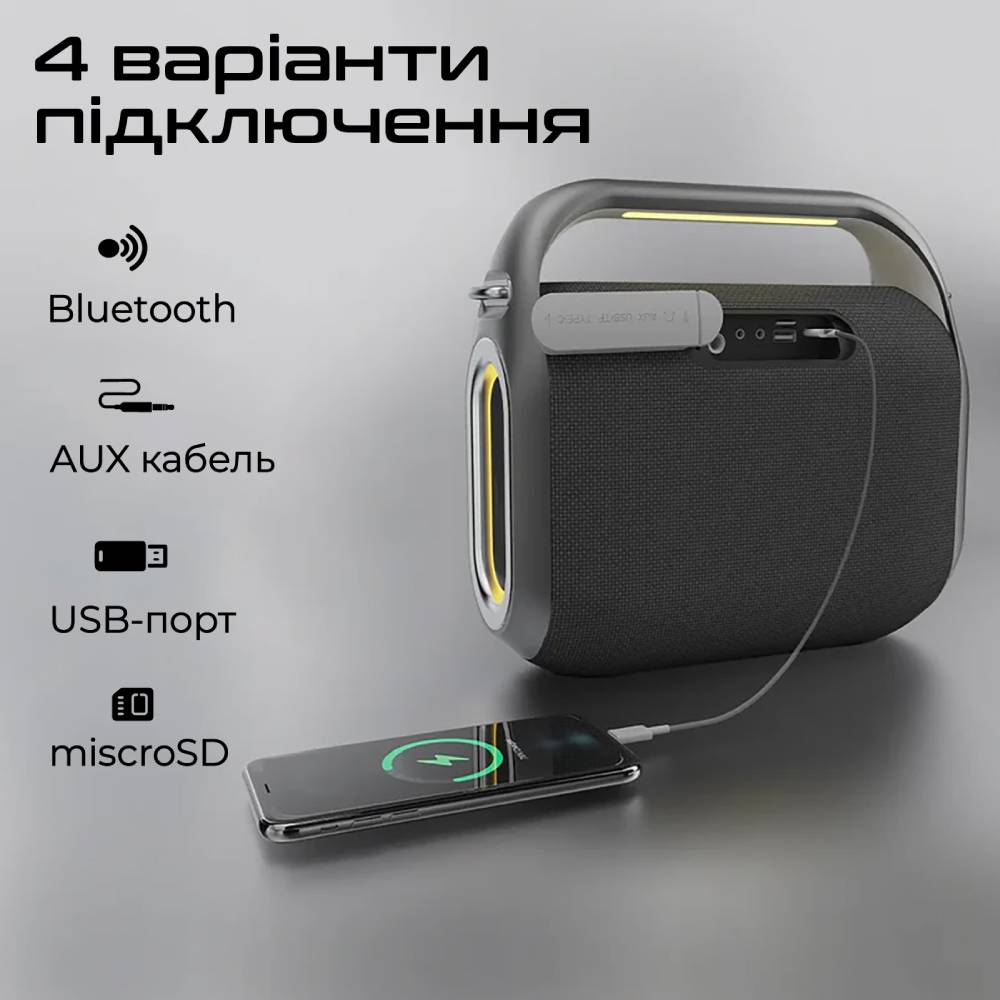 Покупка Портативна акустика HIFUTURE Musicbox 200 Black (musicbox200.black)