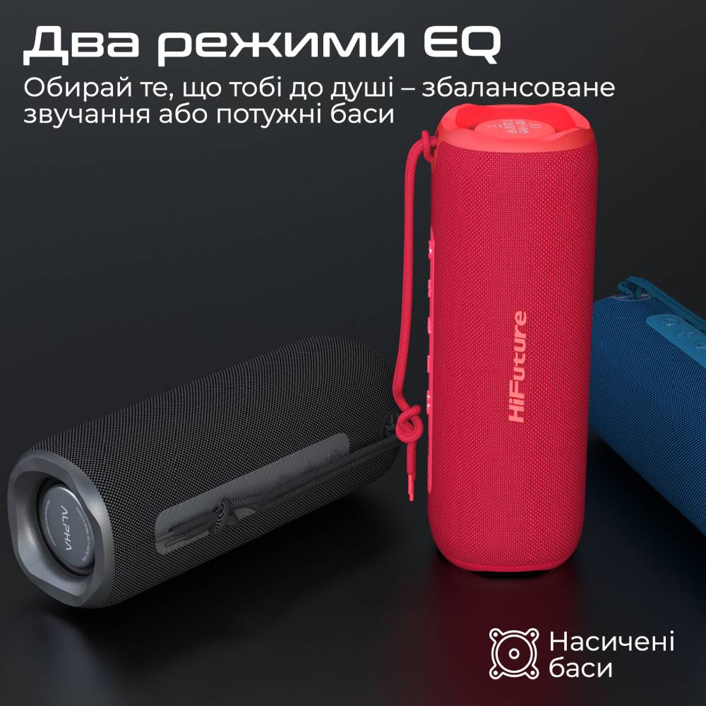 Портативна акустика HIFUTURE Alpha 20W Black (alpha.black) Потужність 20