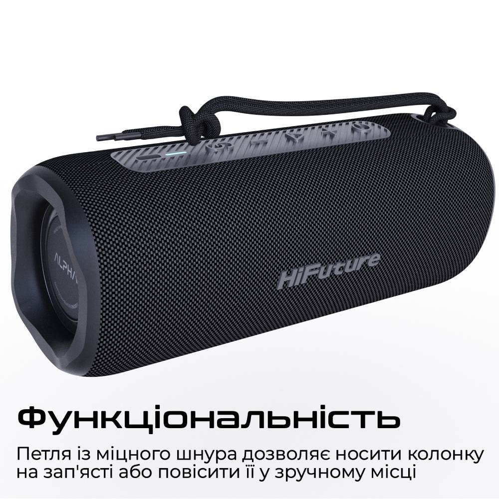 Зображення Портативна акустика HIFUTURE Alpha 20W Black (alpha.black)