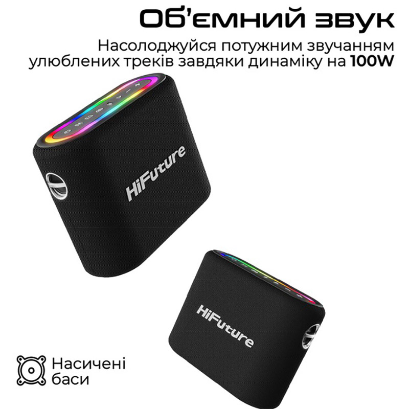 Портативная акустика HiFuture Vocalist 200 Black (vocalist200.black) Дополнительно Сопротивление: 4 Ом; Встроенный эквалайзер: 2 режима; Влагозащита: Защита от брызг; Материал корпуса: пластик + металл; С караоке; С микшерным пультом; С функцией УМБ