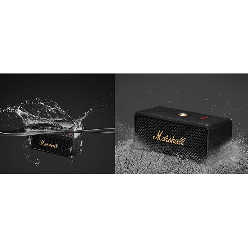 Внешний вид Портативная акустика MARSHALL Portable Speaker Emberton III Black and Brass (1006884)