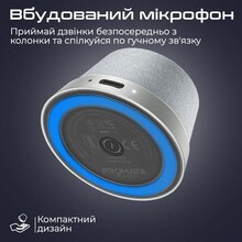 Портативная акустика PROMATE Punch 3W Silver (punch silver)