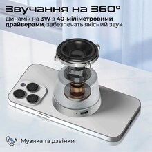 Портативная акустика PROMATE Punch 3W Silver (punch silver)