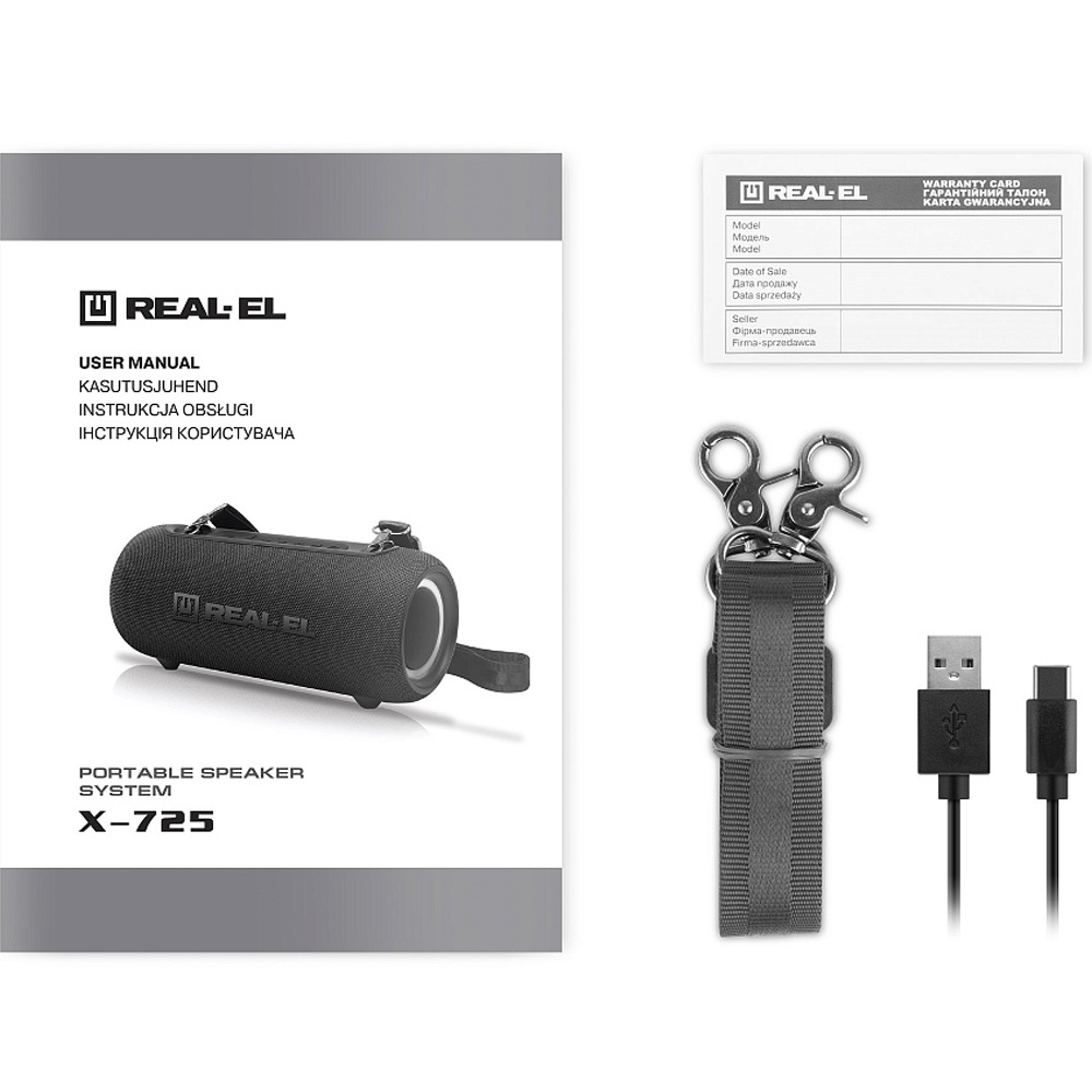 Фото 21 Портативная акустика REAL EL X-725 Black (EL121600028)