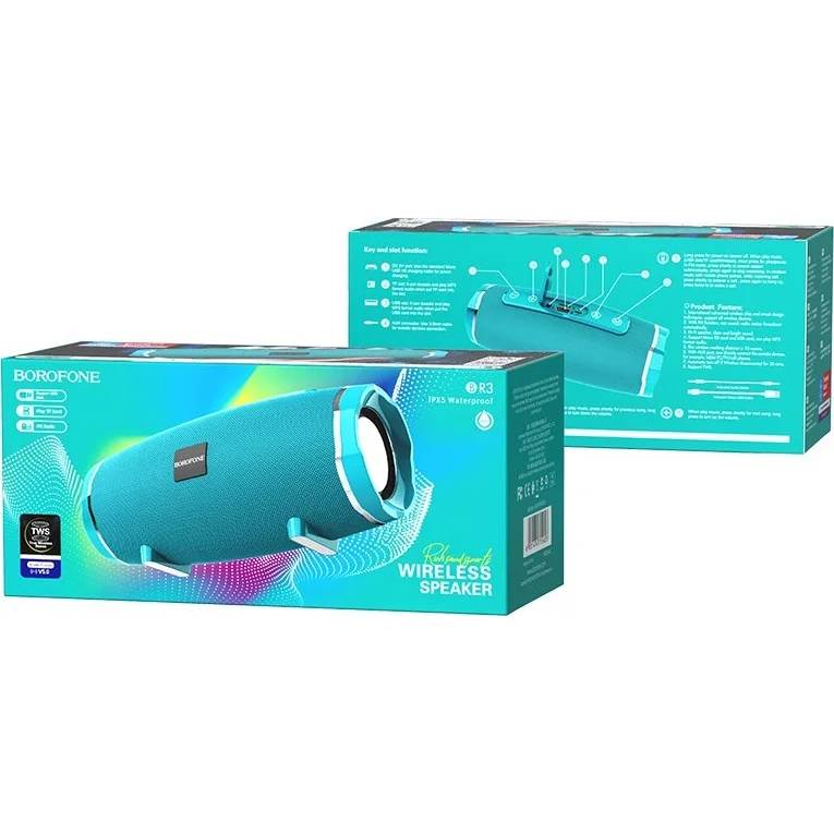 Портативная акустика BOROFONE BR3 Rich sound sports wireless Peacock Blue (BR3PU) Тип портативная акустика
