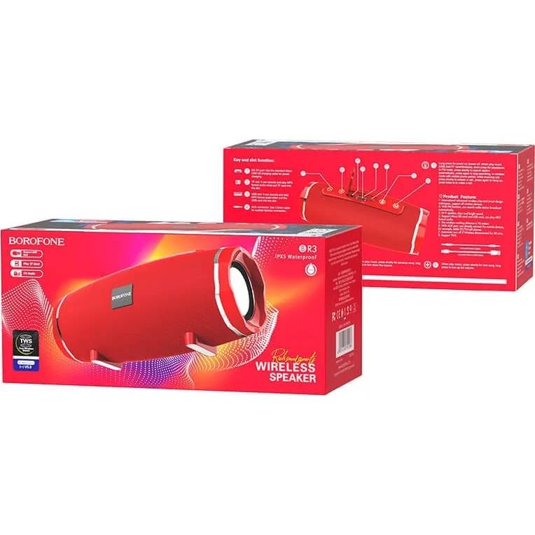 Портативна акустика BOROFONE BR3 Rich sound sports wireless Red (BR3R) Формат 2.0