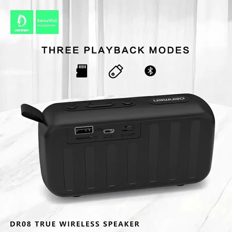 Портативная акустика DENMEN DR08 Red (DR08-RD) Мощность 3