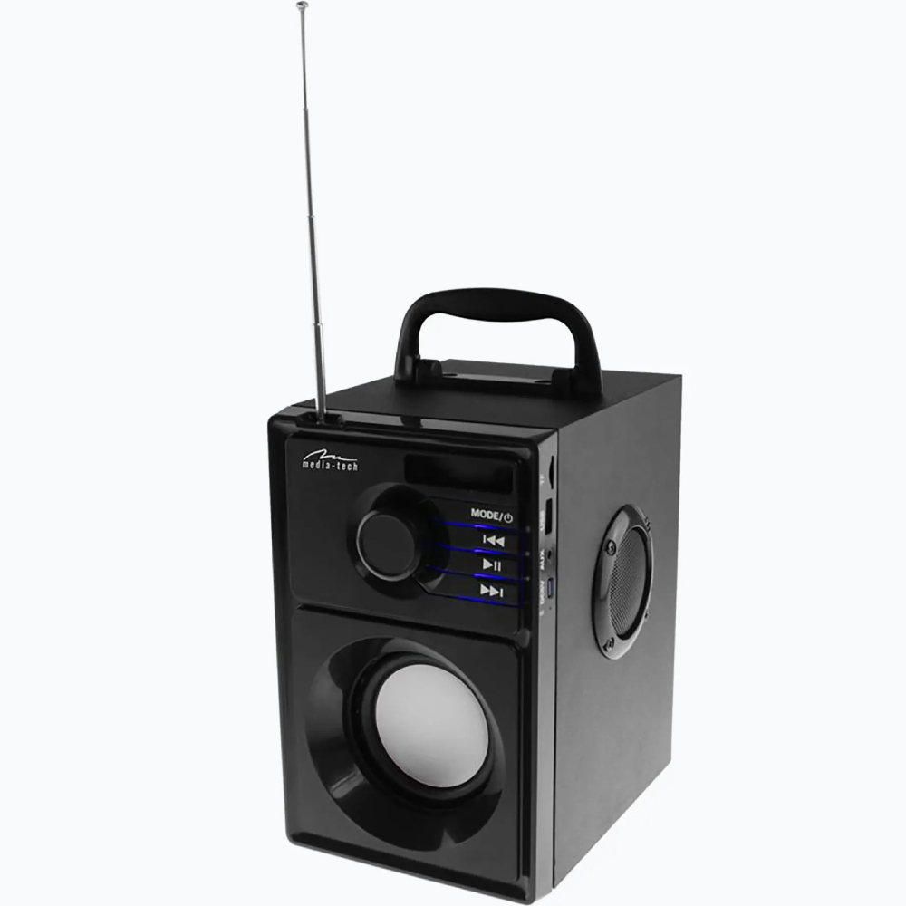 Портативна акустика MEDIA-TECH MT3179 Boombox Silver Black Частотний діапазон 80 - 20000