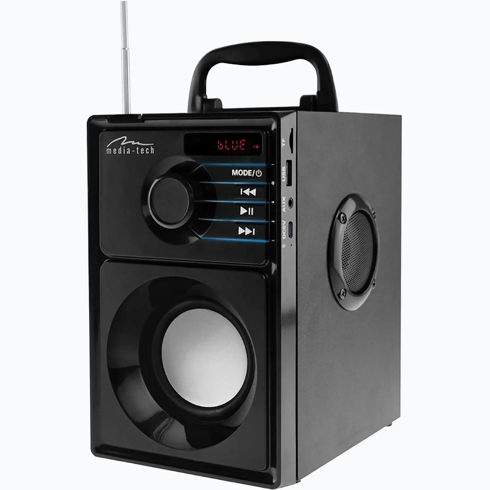 Портативна акустика MEDIA-TECH MT3179 Boombox Silver Black Потужність 15