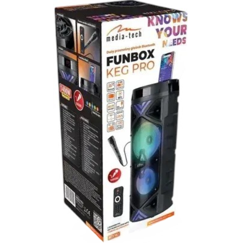 Обзор Портативная акустика MEDIA-TECH FUNBOX KEG PRO MT3182 с микрофоном Black