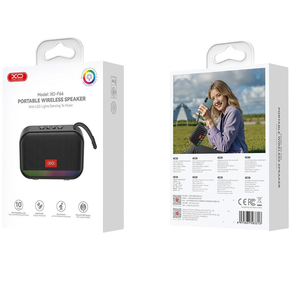 Портативна акустика XO (F66 black) Формат 1.0