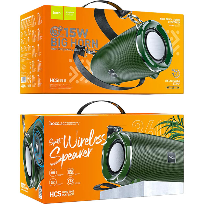 Портативная акустика HOCO HC5 Cool Enjoy Dark Green (6931474746672) Коммуникации USB 2.0