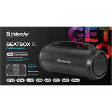 Портативная акустика DEFENDER Beatbox 16 Black (65216)