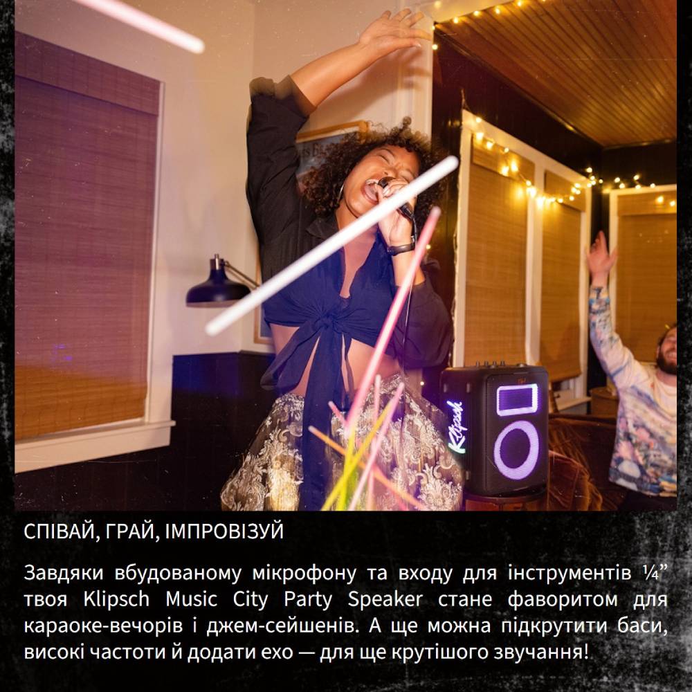 Огляд Портативна акустика KLIPSCH Miami Party speaker Black (1073417)