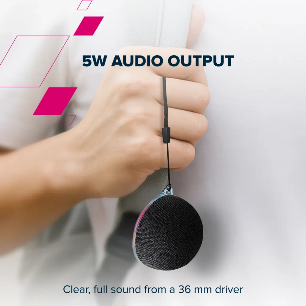 Фото Портативна акустика CANYON 13 MagSafe Magnetic TWS RGB 5W Black (CNE-CBTSP13B)