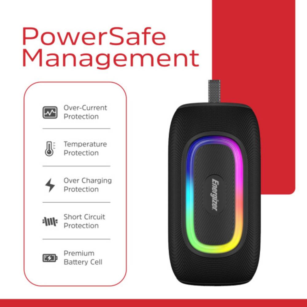 Портативна акустика ENERGIZER 16Вт Black (BTS163) Тип портативна акустика