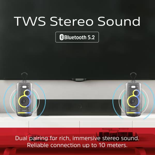 Портативна акустика ENERGIZER 16Вт Black (BTS164) Частотний діапазон 120 - 18000