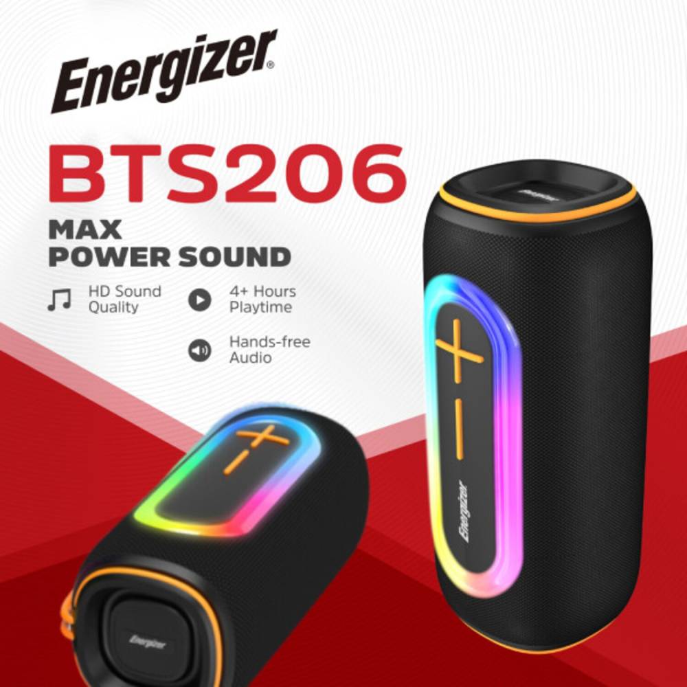 Портативна акустика ENERGIZER 20Вт Black (BTS206) Формат 2.0