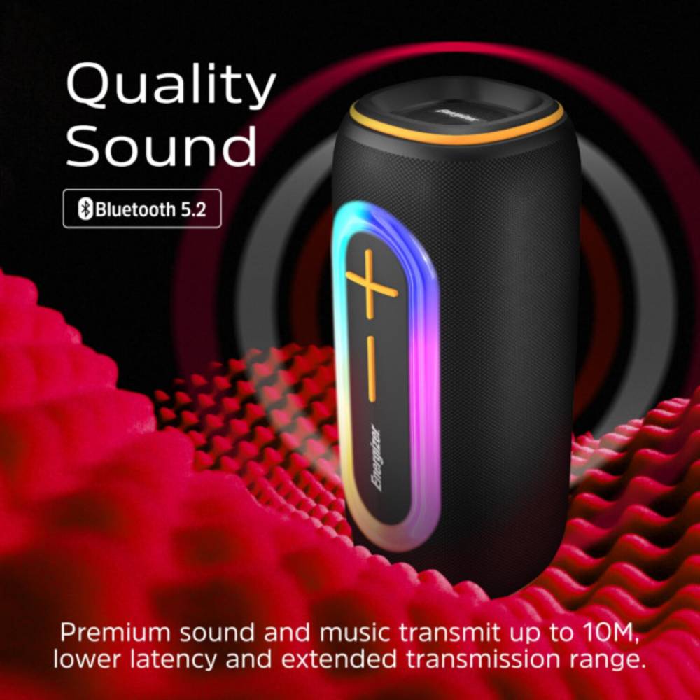 Портативна акустика ENERGIZER 20Вт Black (BTS206) Потужність 20