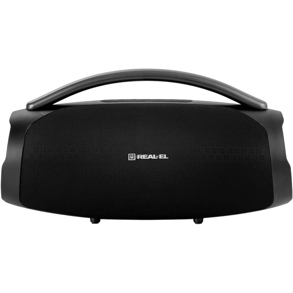 Портативная акустика REAL EL X-755 Black (EL121600031) Дополнительно Режим усиления баса; Динамики: Ø133 (5.25") + 2 х 57 (2.25") мм; Вход для микрофона с регулировкой громкости и эффектом эхо; Питание: USB Type C/5 V DC, 2 А