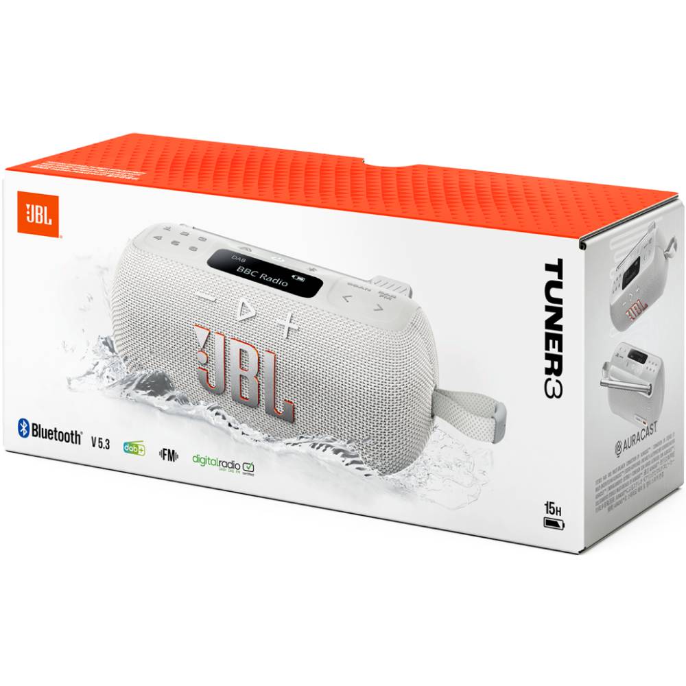 Фото Портативна акустика JBL Tuner 3 White (JBLTUNER3WHT)
