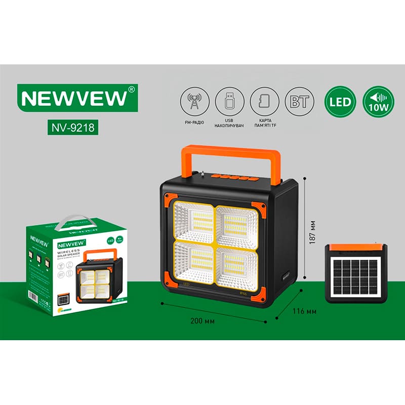 Портативна акустика NEWVEW NV-9218 Orange (NWVW-NV-9218-OR) Формат 2.0