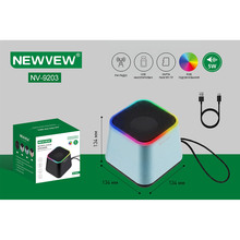 Портативна акустика NEWVEW NV-9203 RGB/BT/USB/TF/FM Blue