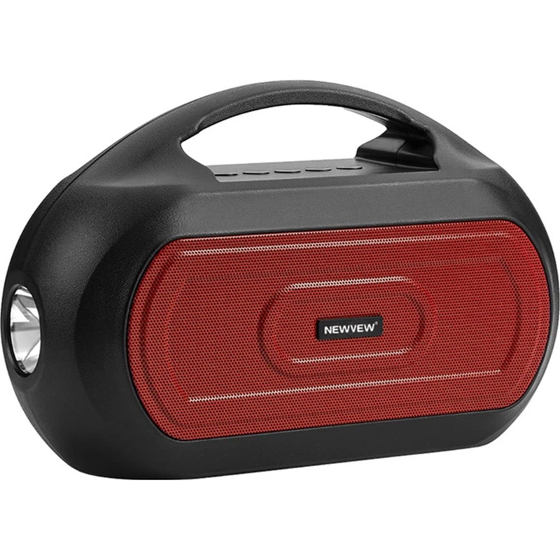 Портативна акустика NEWVEW NV-V50 Solar Panel/BT/USB/TF/FM/AUX Red (NWVW-NV-V50-RD)