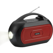 Портативна акустика NEWVEW NV-V50 Solar Panel/BT/USB/TF/FM/AUX Red (NWVW-NV-V50-RD)