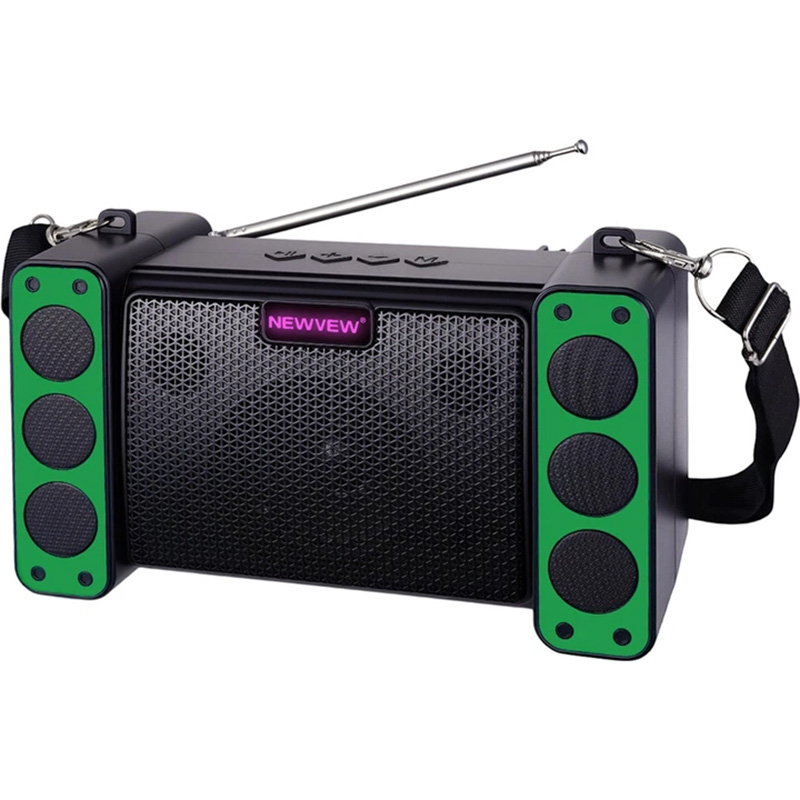 Портативна акустика NEWVEW NV-9172 Solar Panel/BT/USB/TF/FM Green (NWVW-NV-9172-GN)