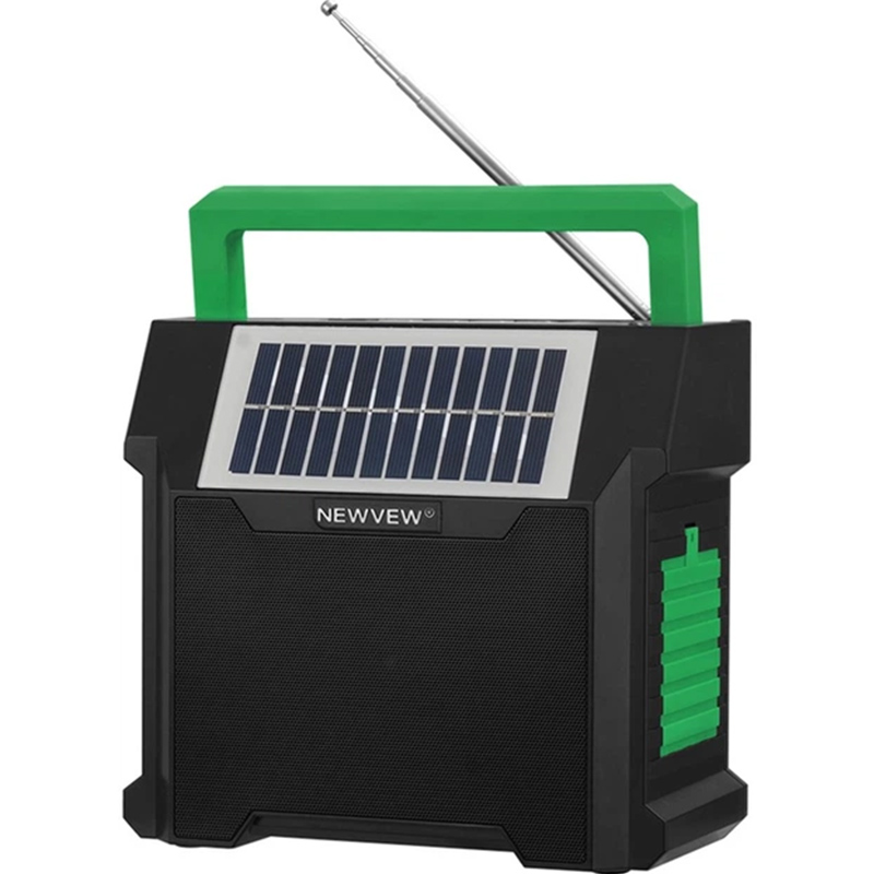 Портативна акустика NEWVEW NV-9153 Solar Panel/BT/USB/TF/FM Green (NWVW-NV-9153-GN)