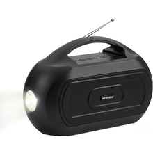 Портативна акустика NEWVEW NV-V50 Solar Panel/BT/USB/TF/FM/AUX Black (NWVW-NV-V50-BK)