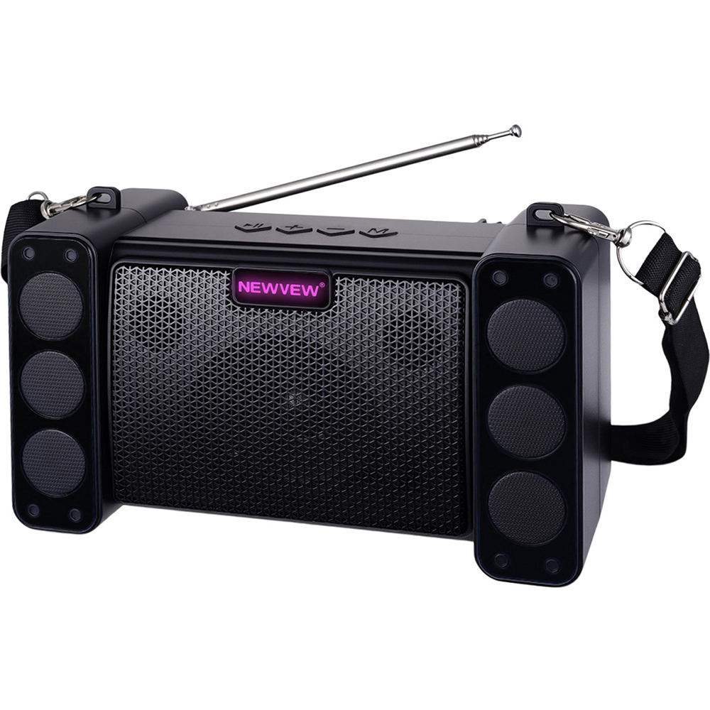 Портативна акустика NEWVEW NV-9172 Solar Panel/BT/USB/TF/FM Black
