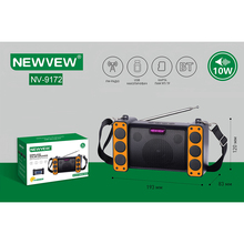 Портативна акустика NEWVEW NV-9172 Solar Panel/BT/USB/TF/FM Orange